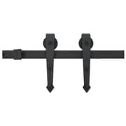 vidaXL Sliding Door Hardware Kit 183 cm Steel Black