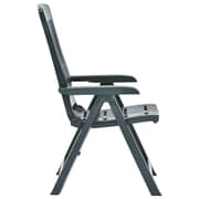 vidaXL Garden Reclining Chairs 2 pcs Plastic Green