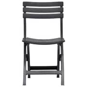 vidaXL Folding Garden Chairs 2 pcs Plastic Anthracite