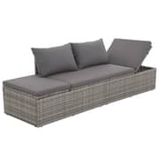 vidaXL Garden Bed Grey 195x60 cm Poly Rattan