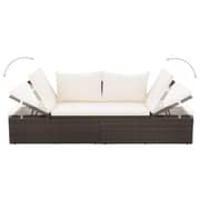 vidaXL Garden Bed Brown 195x60 cm Poly Rattan