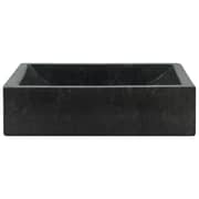 vidaXL Sink 45x30x12 cm Marble Black