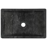 vidaXL Sink 45x30x12 cm Marble Black