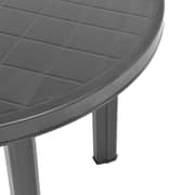 vidaXL Garden Table Anthracite 89 cm Plastic