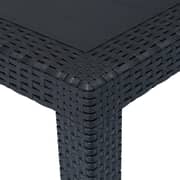 vidaXL Garden Table Anthracite 79x79x72 cm Plastic Rattan Look