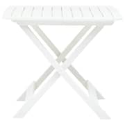 vidaXL Folding Garden Table White 79x72x70 cm Plastic