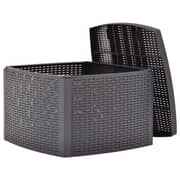 vidaXL Side Table Mocha 54x54x36.5 cm Plastic