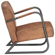 vidaXL Relax Armchair Light Brown Real Leather