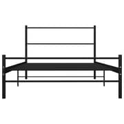 vidaXL Bed Frame Black Metal 90x200 cm