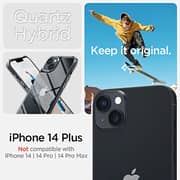 Spigen Quartz Hybrid designed for iPhone 14 PLUS case cover (2022) - Crystal Clear