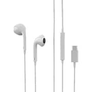 Glassology Type-C Wired In-Ear Earphones with Mic & Noise Cancelling - White