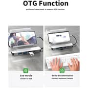 Glassology 5-in-1 USB-C Hub Adapter - 4K@60Hz HDMI, 3×USB, PD Fast Charging, 5Gbps Data Transfer for MacBook Pro/Air M3 M2 M1, iPad Pro M4, iPhone 16/15, Lenovo, Dell, HP