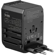 Glassology 20W Universal Travel Adapter - Multi-Socket, 8A Fast Charging with 2 USB Ports & 1 USB-C Port, Country-Specific International Plug