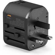 Glassology 20W Universal Travel Adapter - Multi-Socket, 8A Fast Charging with 2 USB Ports & 1 USB-C Port, Country-Specific International Plug