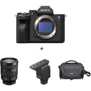 Sony Alpha a7 IV Full Frame Mirrorless Camera Body Black - ILCE7M4 + SEL24105 FE 24–105 mm F4 G OSS Lens + ECMB10 Mic + LCSU21 Carry Case