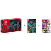 Nintendo Switch V2 32GB Grey Middle East Version + 2 Assorted Games