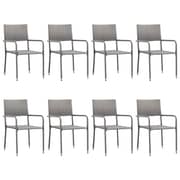 vidaXL 9 Piece Garden Dining Set Grey