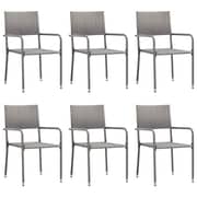 vidaXL 7 Piece Garden Dining Set Grey