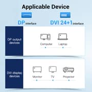 Vention DVI - DP to DVI Adapter Cable 1.5m Black Hafbg