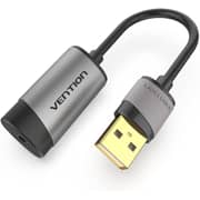 Vention Usb External Sound Card 0.15m Gray Metal Type(omtp-ctia) # Cdjhb