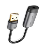 Vention Usb External Sound Card 0.15m Gray Metal Type(omtp-ctia) # Cdjhb