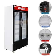 Nobel Showcase Chiller Black 650 Litres Hinge Door Light Box Lock and Key NSF800