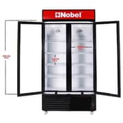 Nobel Showcase Chiller Black 650 Litres Hinge Door Light Box Lock and Key NSF800