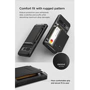 VRS Design Damda Glide Pro designed for Google Pixel 7 PRO case cover wallet [Semi Automatic] slider Credit card holder Slot [3-4 cards] - Black Groove