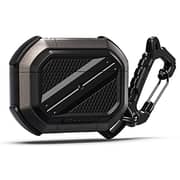 VRS Design Terra Guard Ultimate for Airpods Pro 2nd Generation case (2022) Airpods Pro 2 case cover with Carabiner - Metal Black