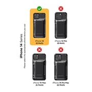 VRS Design Damda Glide Pro designed for iPhone 14 case cover wallet [Semi Automatic] slider Credit card holder Slot [3-4 cards] - Black Groove