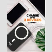 FITIT 10000 mAh Magnetic Wireless Power Bank, Portable Charger, 20W Fast Charging with USB-C Compatibility.
