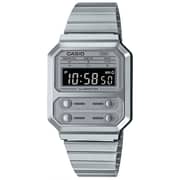 CASIO Women's Digital Grey Dial Watch - A100WE-7BDF