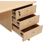 Galaxy Design Office Table With Side 3 Drawers, Color Beige, Size L x W x H 120 x 65 x 75 cm Model - GDF-0001.