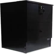 Galaxy Design Bed Side Table With Lockable 2 Drawers, Color Drawer, Wenge, Size L x W x H 40 x 40 x 45 cm Model - GDF-8303.