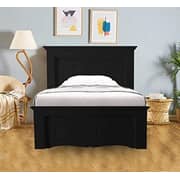 Galaxy Design Fully Wooden Single Bed Color Black L x W x H 200 x 120 x 70 cm Model - GDF-200120.
