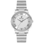BEVERLY HILLS POLO CLUB Men's Analog Silver Sunray Dial Watch - BP3265X.330