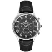 BEVERLY HILLS POLO CLUB Men's Multi Function Black Solid Dial Watch - BP3238X.361