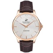 BEVERLY HILLS POLO CLUB Men's Analog Silver Sunray Brush Dial Watch - BP3240X.432