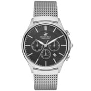 BEVERLY HILLS POLO CLUB Men's Multi Function Gun Black Sunray Dial Watch - BP3233X.350