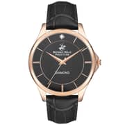 BEVERLY HILLS POLO CLUB Men's Analog Gunblack Sunray Brush Dial Watch - BP3240X.451