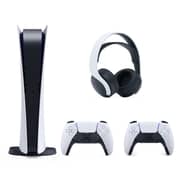 Sony PlayStation 5 Digital Console White + PS5 PULSE 3D wireless headset + PS5 Dual Sense Wireless Controller