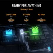 ASUS TUF Dash F17 (2022) Gaming Laptop - 12th Gen / Intel Core i5-12500H / 17.3inch FHD / 16GB RAM / 512GB SSD / 4GB NVIDIA GeForce RTX 3050 Graphics / Windows 11 Home / English & Arabic Keyboard / Grey / Middle East Version - [FX707ZC-HX031W]