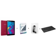 Exceed EX8S1BL-KIT Tablet - WiFi+4G 32GB 3GB 8inch Dark Pink + Cover + Headset + Keyboard