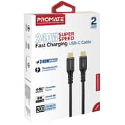 Promate USB-C To USB-C Cable 2m Black
