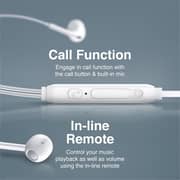 Promate PHONIC Stereo Wired Earphones White