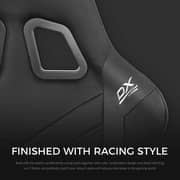 Dxracer Prince Series Gaming Chair, Premium PVC Leather Racing Style Office Computer Seat Recliner With Ergonomic Headrest And Lumbar Support, Standard, Black - GCP132NF2158