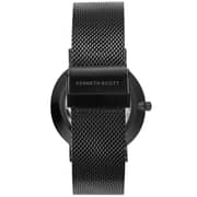 Kenneth Scott Men's Analog Black Dial Watch - K22013-BMBB