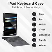 iPad Pro 12.9 3rd 4th 5th gen 2018/2020/2021 iPad Keyboard Folio Combo with Detachable Keyboard Trackpad and Smart Connector English & Arabic with Screen Protector in Elegant Black