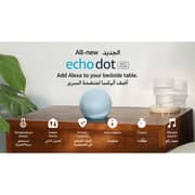Amazon Echo Dot 5th Generation Smart Speaker With Clock and Alexa Cloud Blue