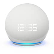 Amazon Echo Dot 5th Generation Smart Speaker With Clock and Alexa Glacier White